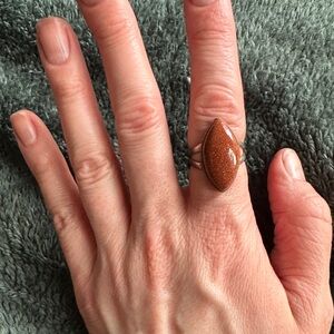 Genuine goldstone Ring